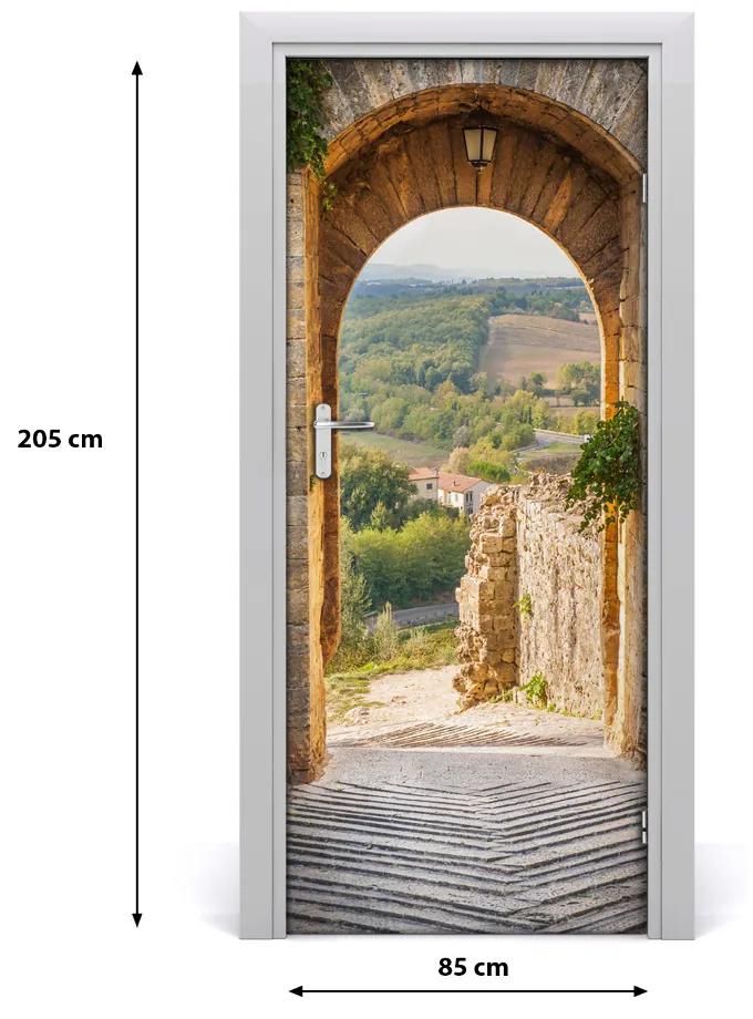Poszter tapéta ajtóra Toszkána 95x205 cm