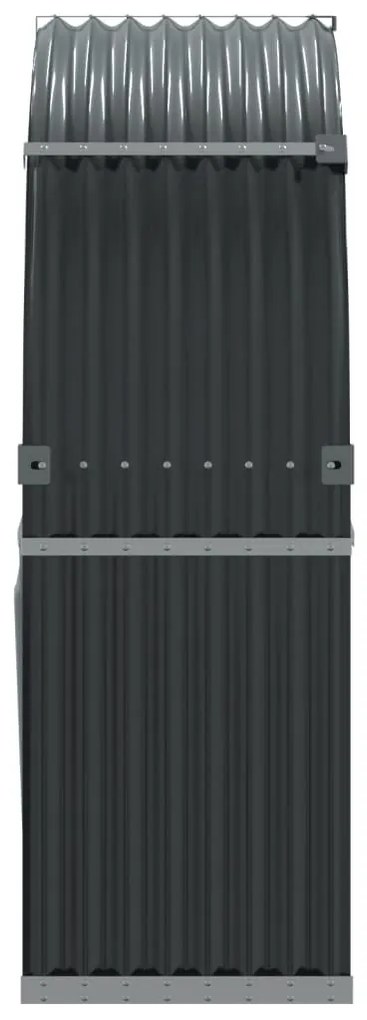 antracit színű horganyzott acél fatörzstartó 120 x 45 x 140 cm