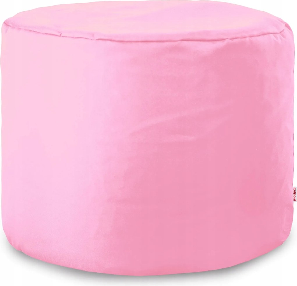 Cilindro kerti puff fotel Világos Rózsaszín
