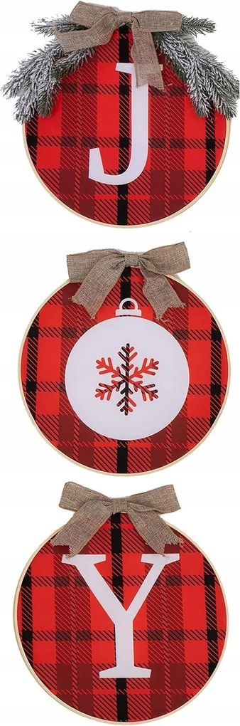 Koszorú ajtódísz karácsony 30 cm 3db