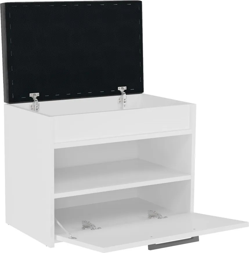 Parma cipősszekrény üléssel és tárolóval, fehér