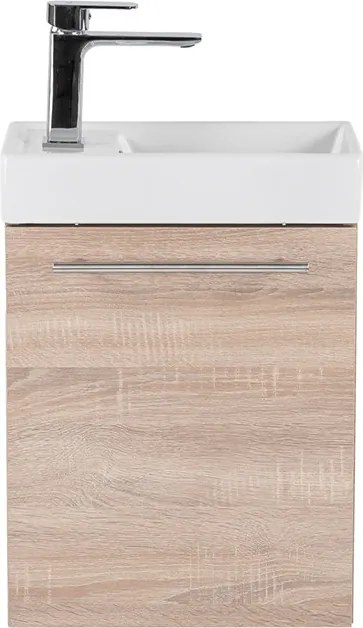 Fantastic alsó fürdőszoba bútor, mosdóval, sonoma tölgy színben