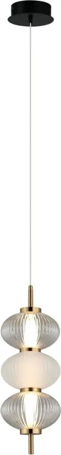 ITALUX PND-84938-3-BK TESTA Modern Led Függesztett Lámpa Fehér, Fekete, Átlátszó LED IP20