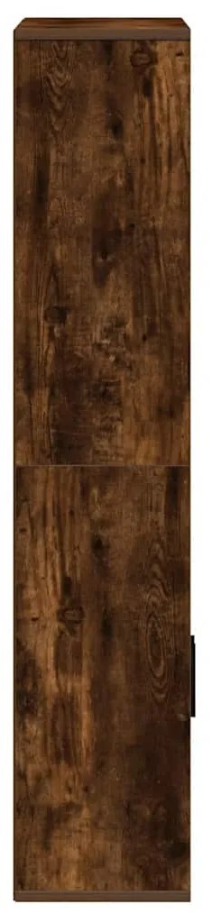 füstös tölgy színű szerelt fa könyvszekrény 60x24x120 cm