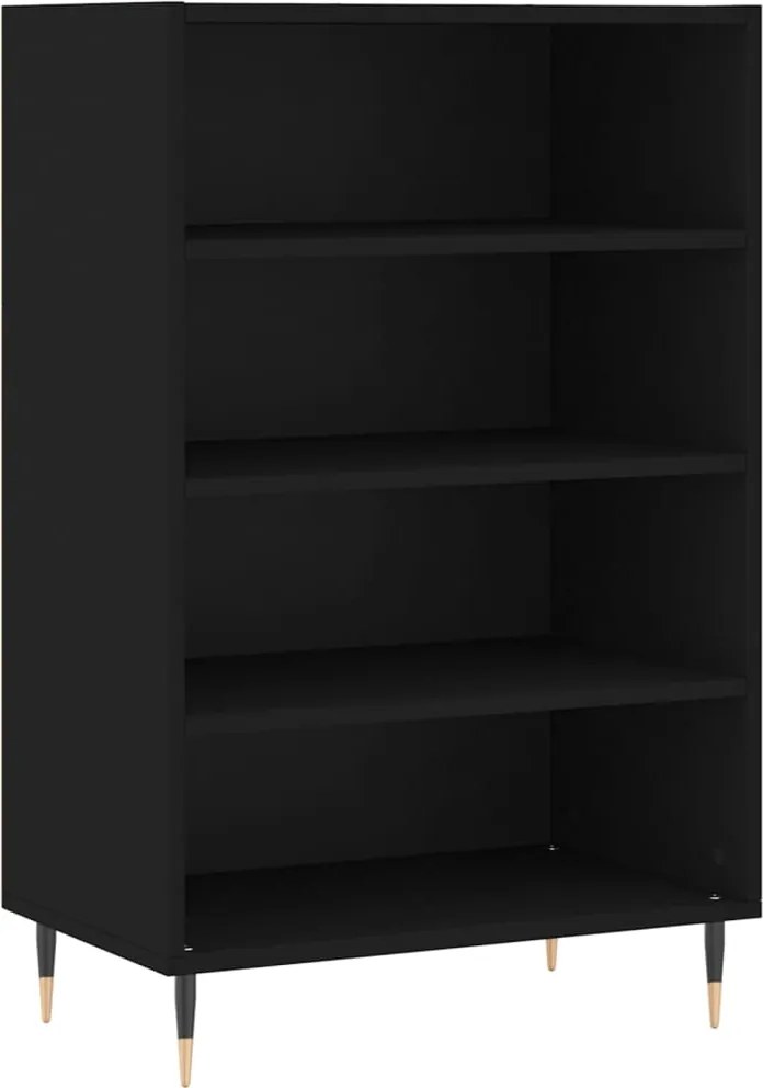 vidaXL fekete szerelt fa magasszekrény 57 x 35 x 90 cm