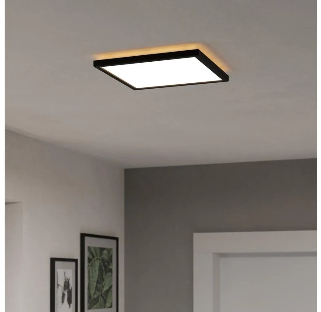 Eglo 901466-LED RGBW Dimmelhető fürdőszobai lámpa ROVITO-Z 13,4W/230V 29x29cm IP44 fekete