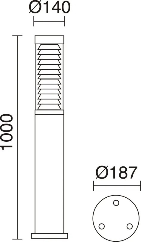 NOVOLUX 388B-F0224B-04 MAXIMA Modern Kültéri Állólámpa Antracit, Átlátszó LED IP55