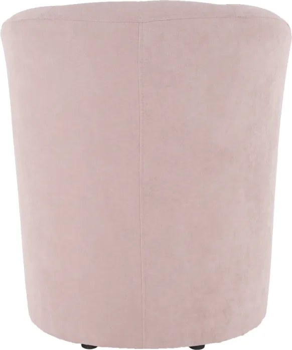 Klub fotel puffal, rózsaszín, ROSE