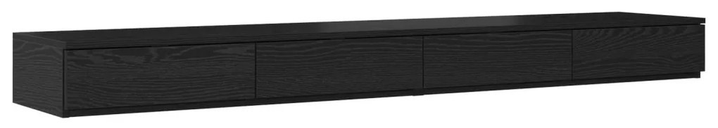 Ágyfiókok fiókkal Musta tammi 200 x 36.5 x 16.5 cm Faanyag