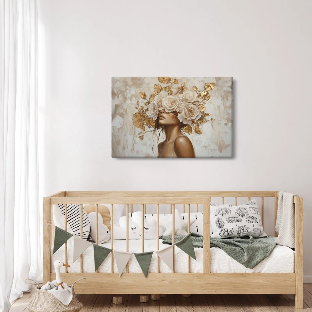 Kép - Lány rózsákkal (90x60 cm)