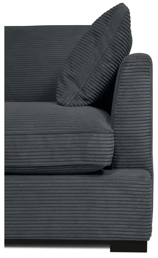 Szürke kordbársony kanapé 132 cm Mobby – Scandic