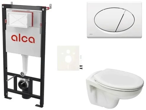 Fali WC szett Alca előtétfalas szereléshez + Ceramia S-Line Pro WC SIKOASP1