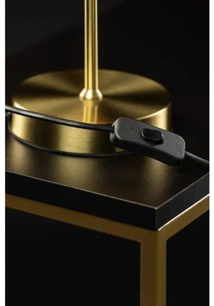 Lámpa Asztali lámpatest NESTO 3 , 6090, AC220-240V, 50/60Hz, 1*E27, max.40W, átmérő 20 cm, fekete/arany