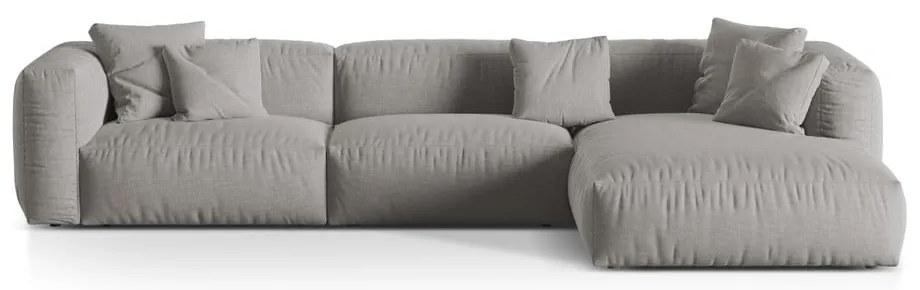 Világosszürke moduláris sarokkanapé (jobb oldali) Martina – Micadoni Home