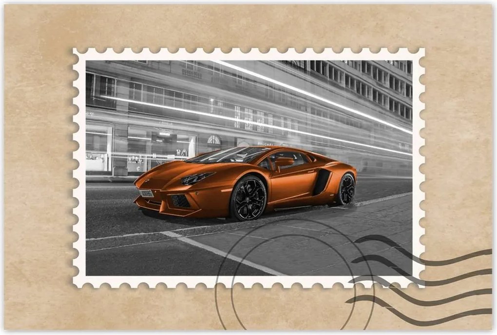 Poszter 60x40 Narancssárga autó