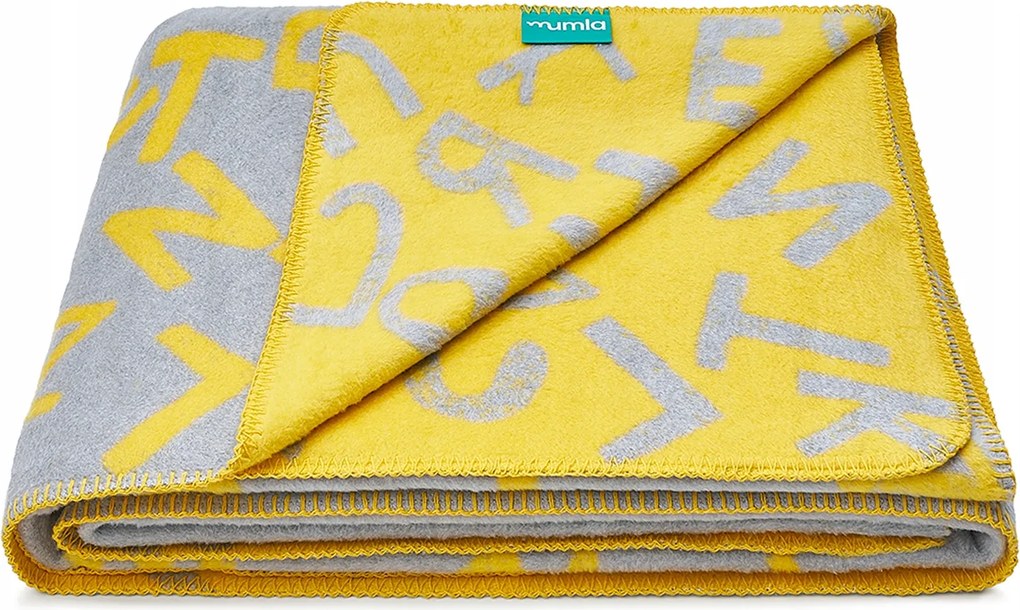 Ábécé takaró 150x200 cm pamut Mumla