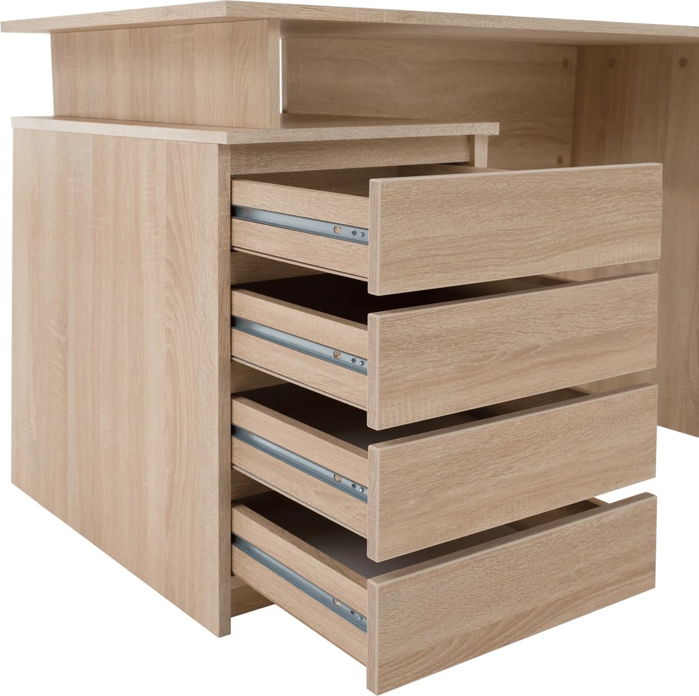 Pc asztal, szonoma tölgy, HANY NEW