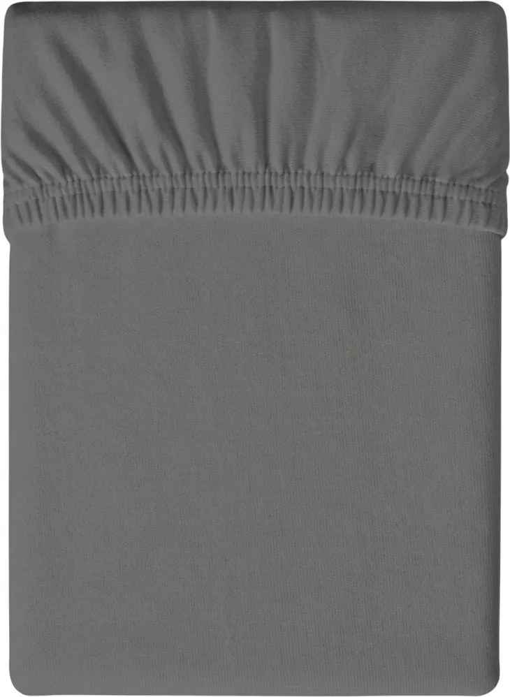 Mikroszálas lepedő MICROVELLE sötétszürke 90x200 cm