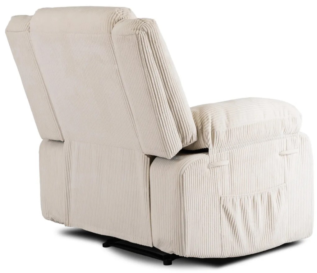 Relaxfotel Bézs Kordbársony Kárpittal. Arturo