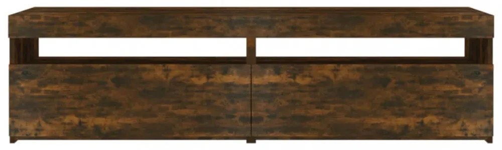 2 db füstös tölgy színű TV-szekrény LED-ekkel 75 x 35 x 40 cm