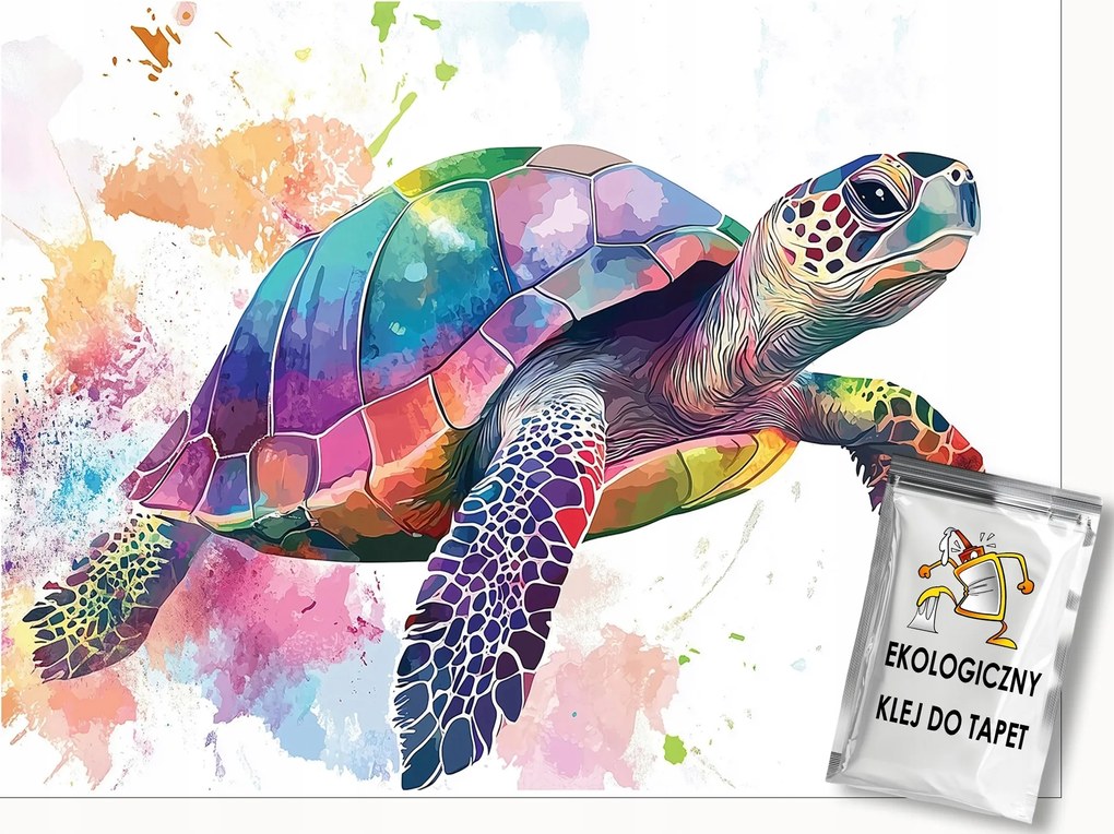 Fotótapéta Gyerekeknek Teknős Színes Állatok Flizelina Tapéta 150x105