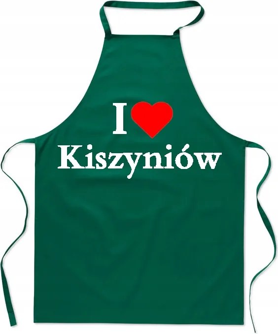 Konyhai kötény nyomtatás I Love Chisinau Szeretem Chisinau Moldova Főváros