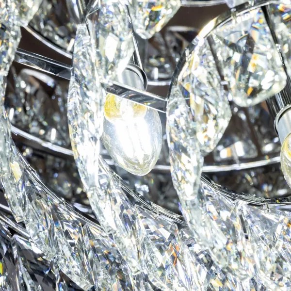 Brilagi - LED kristályos mennyezeti lámpa VELURE 5xE14/40W/230V fekete