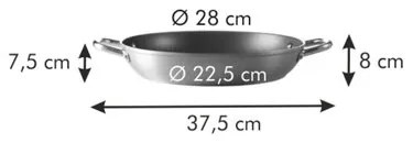 Tescoma GrandCHEF mély serpenyő GrandCHEF kétfülű, 28 cm átmérő, 28 cm