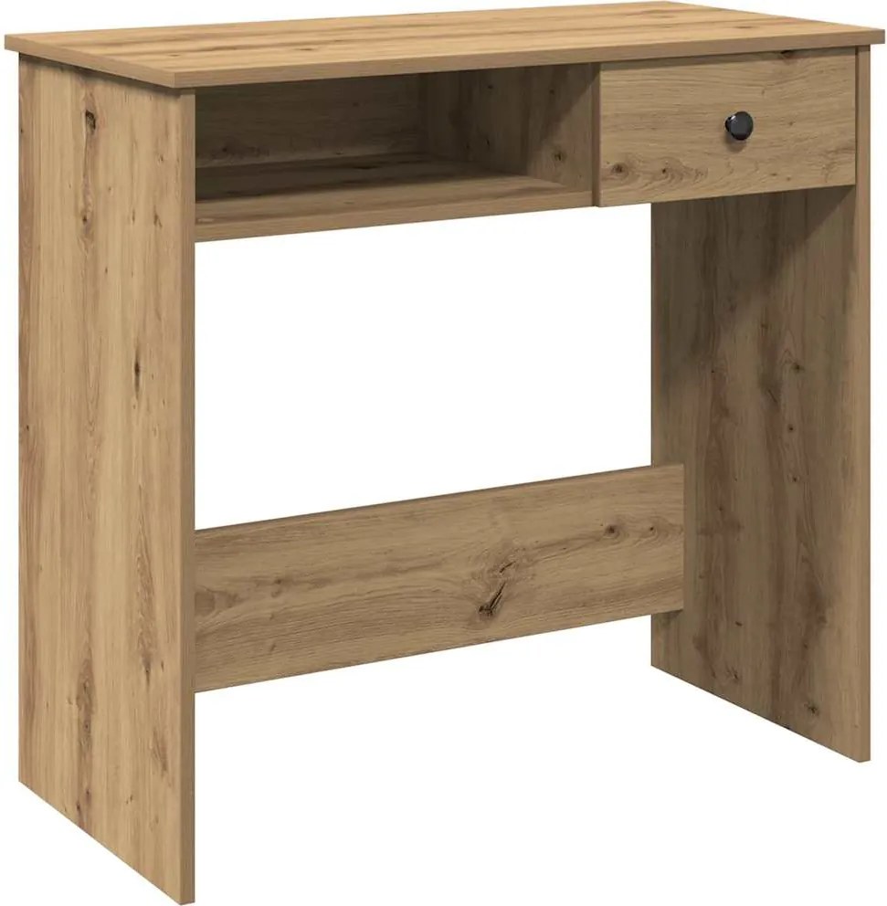 vidaXL kézműves tölgy színű szerelt fa íróasztal 80 x 40 x 75 cm