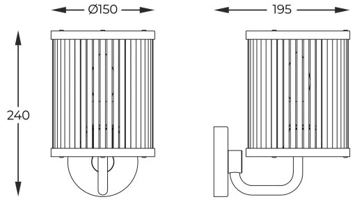 Zuma Line W0528-01F-V6AC - Fali lámpa SERGIO 1xE14/60W/230V arany