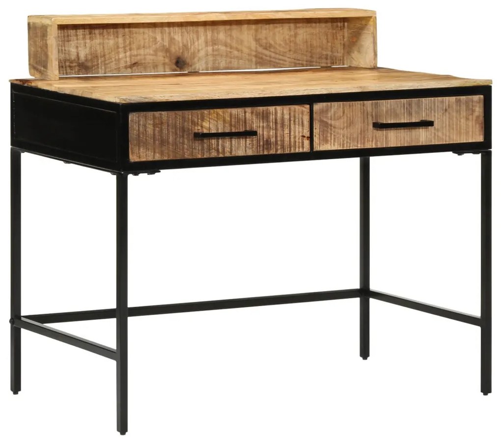 Konzol asztal 100x55x75 cm Tömör durva fa mangó