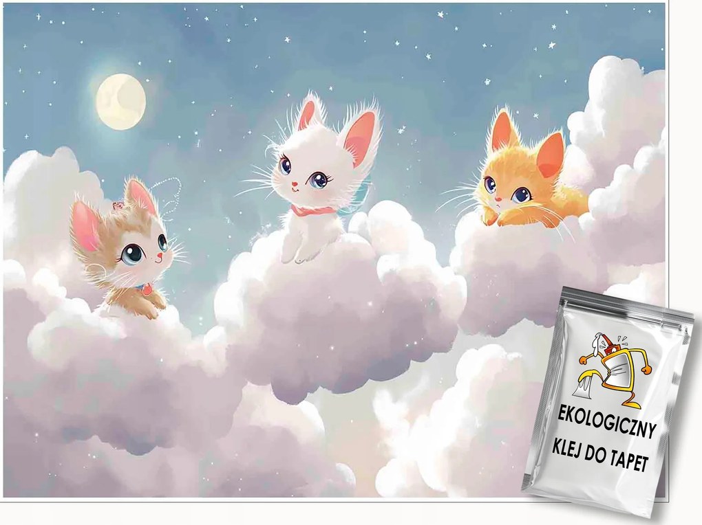 Fotótapéta Gyerekeknek Macskák A Felhőkön Tapéta A Gyerekszobába 250x175