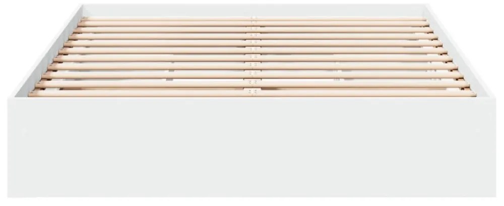 vidaXL fehér szerelt fa ágykeret fiókkal 120 x 200 cm