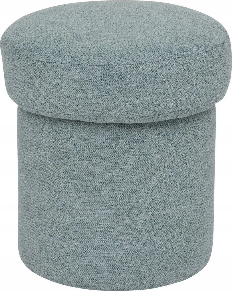 Puff Tárolórekesszel Kerek Ø 37 cm Kék Puha Ülőfelület