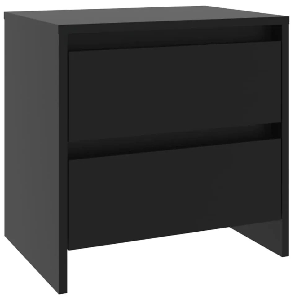 Fekete forgácslap éjjeliszekrény 45 x 34,5 x 44,5 cm