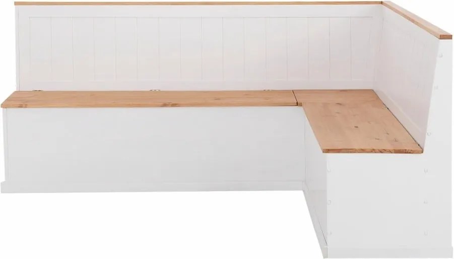 Silas fehér sarokpad tömör borovi fenyőből - Støraa