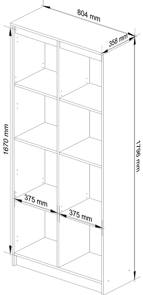Regál Rainer (szonoma tölgy). Akció -15%. 1068791