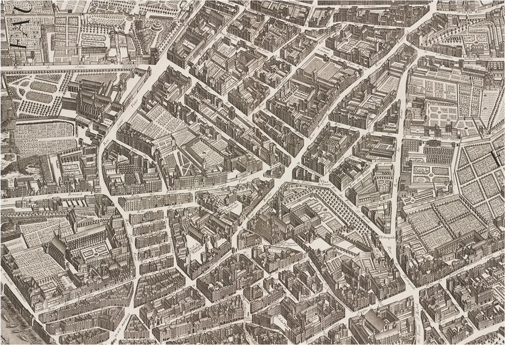 Flizelin tapéta Flizelin fali Prémium Városi labirintus 152x104