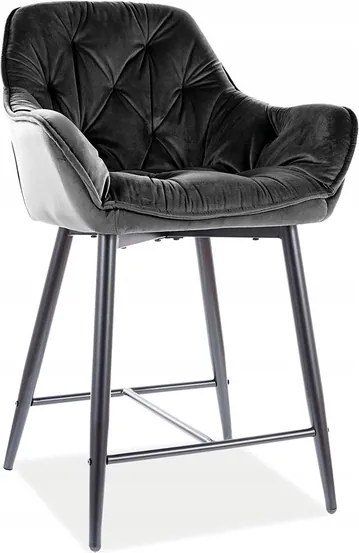 Hoker bárszék Cherry H-2 Velvet fekete Sig