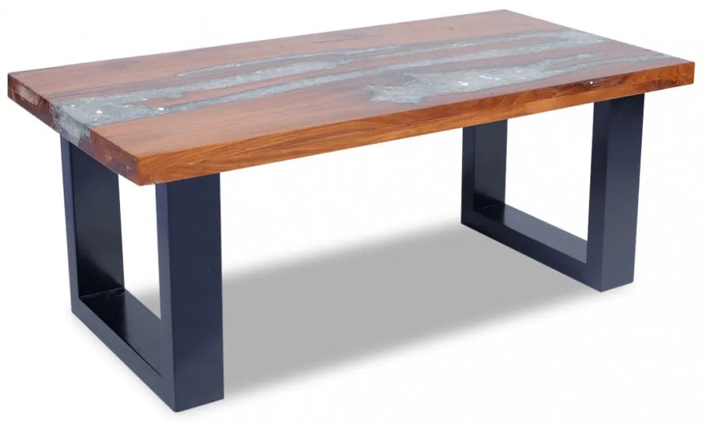 100x50 cm gyantázott tíkfa dohányzóasztal