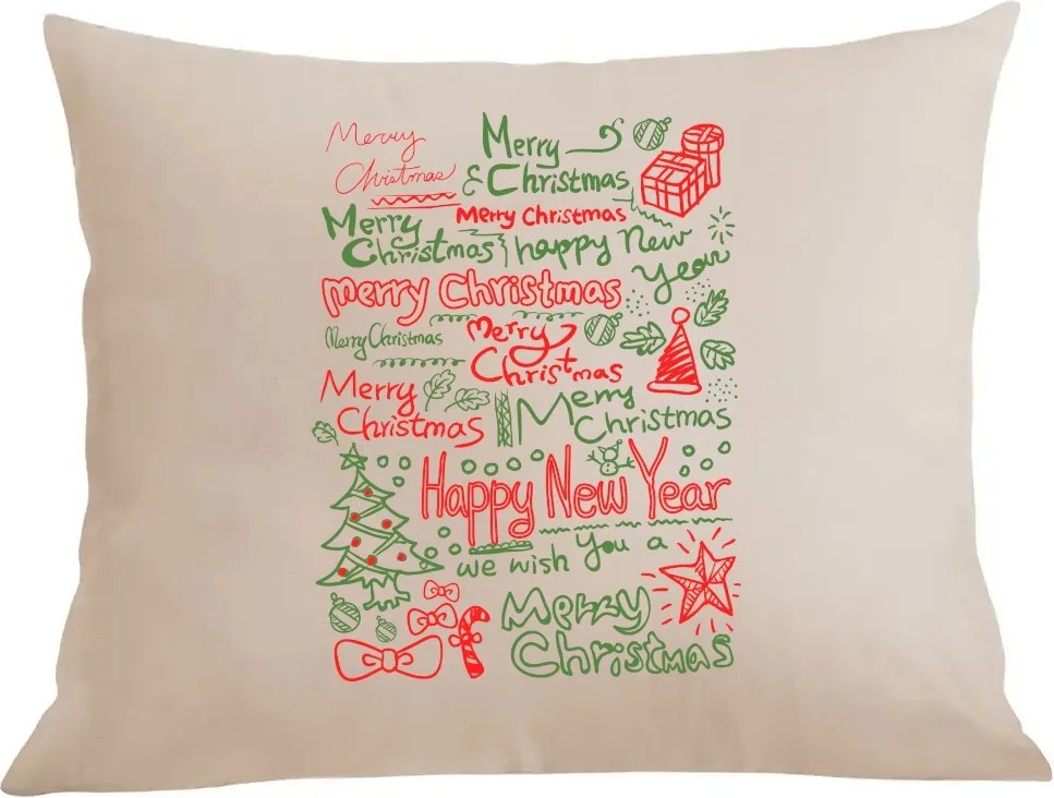 Párna párnahuzat karácsonyi mintás Ajándék