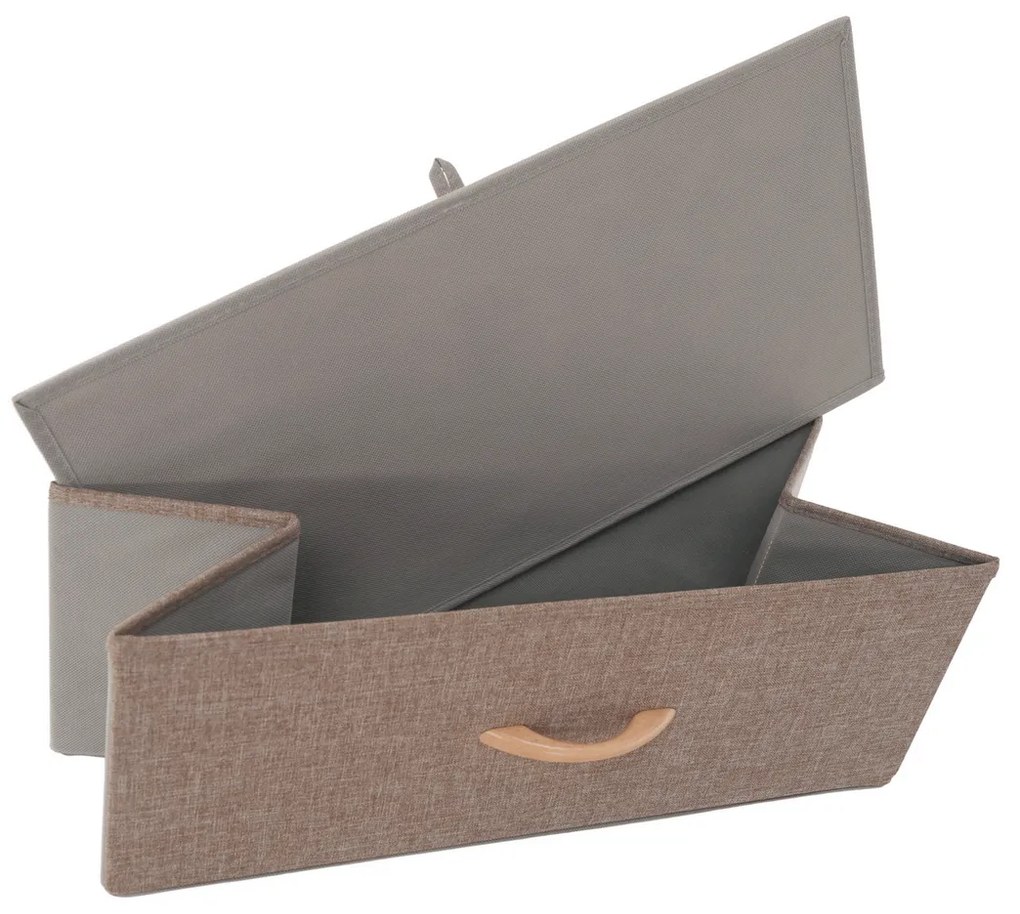 HAZEL TYP 2 szekrény szövet fiókokkal, barna, M