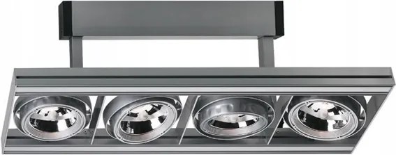 Függesztett lámpatest téglalap alakú szürke 40W/840 4xAR111 Led Flash 1S Relco