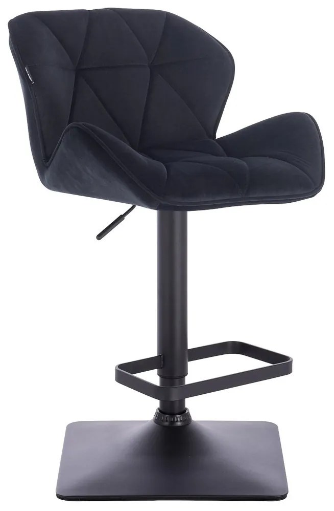 HR111KW Fekete modern velúr szék fekete lábbal