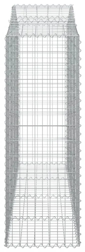 8 db íves horganyzott vas gabion kosár 200x50x140/160 cm