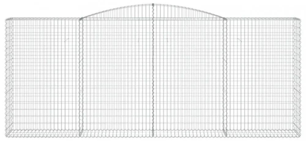 2 db íves horganyzott vas gabion kosár 400x50x160/180 cm