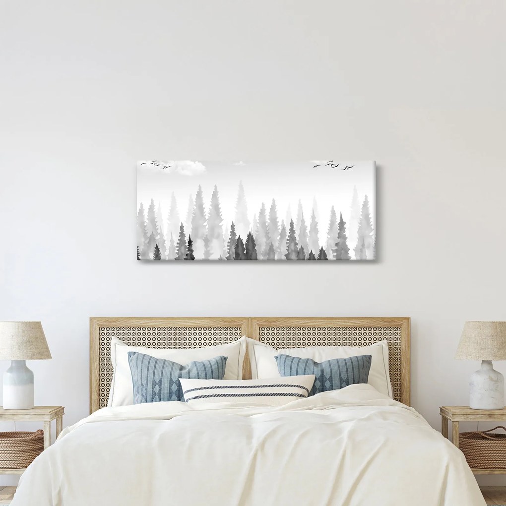 Kép - Erdei csúcsok (120x50 cm)