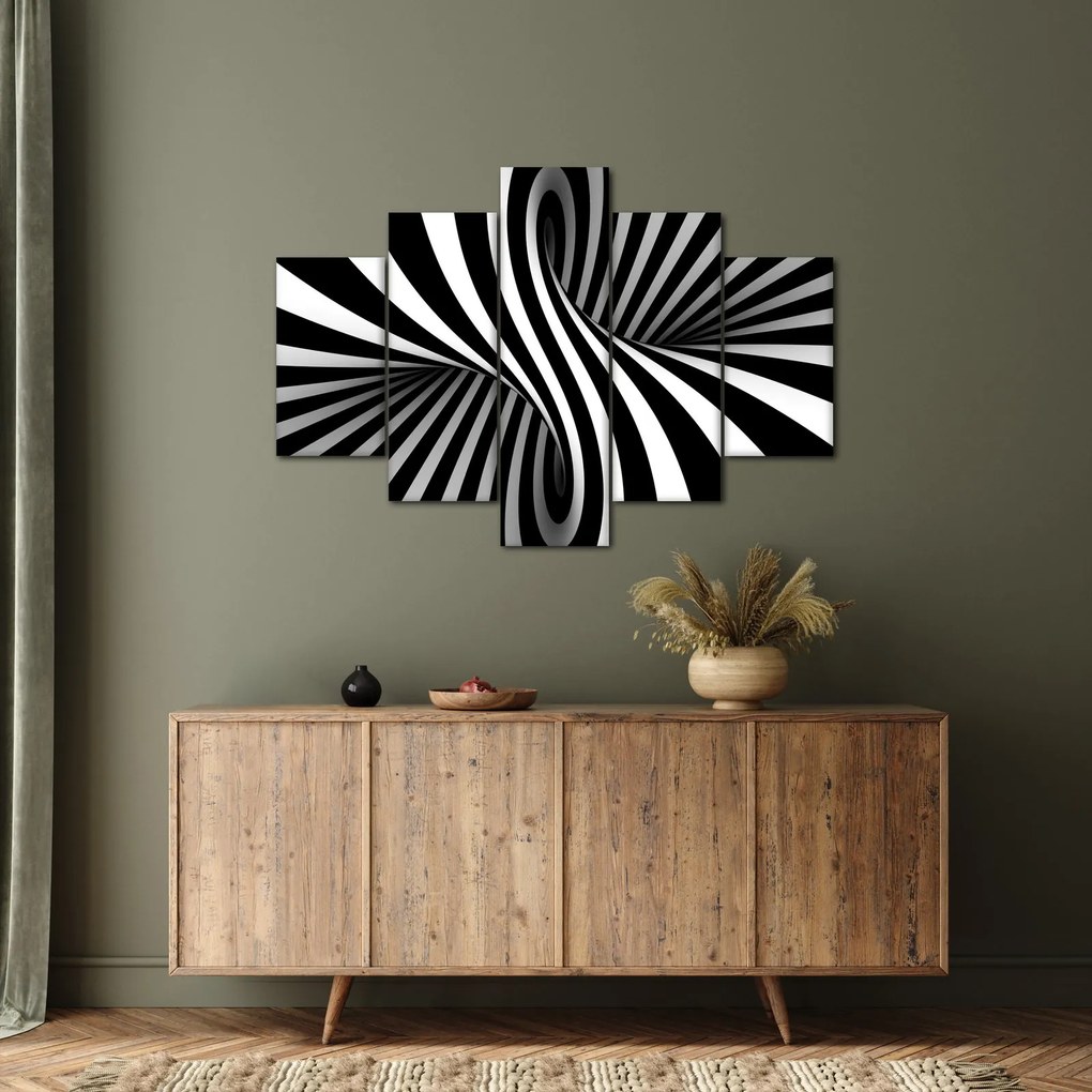 Absztrakt kép zebra csíkokkal (150x105 cm)