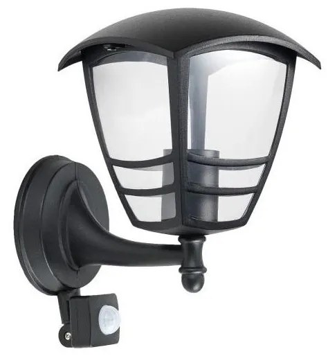 Kobi Kültéri fali lámpa érzékelővel TEVIO 1xE27/60W/230V IP54 fekete KB0482