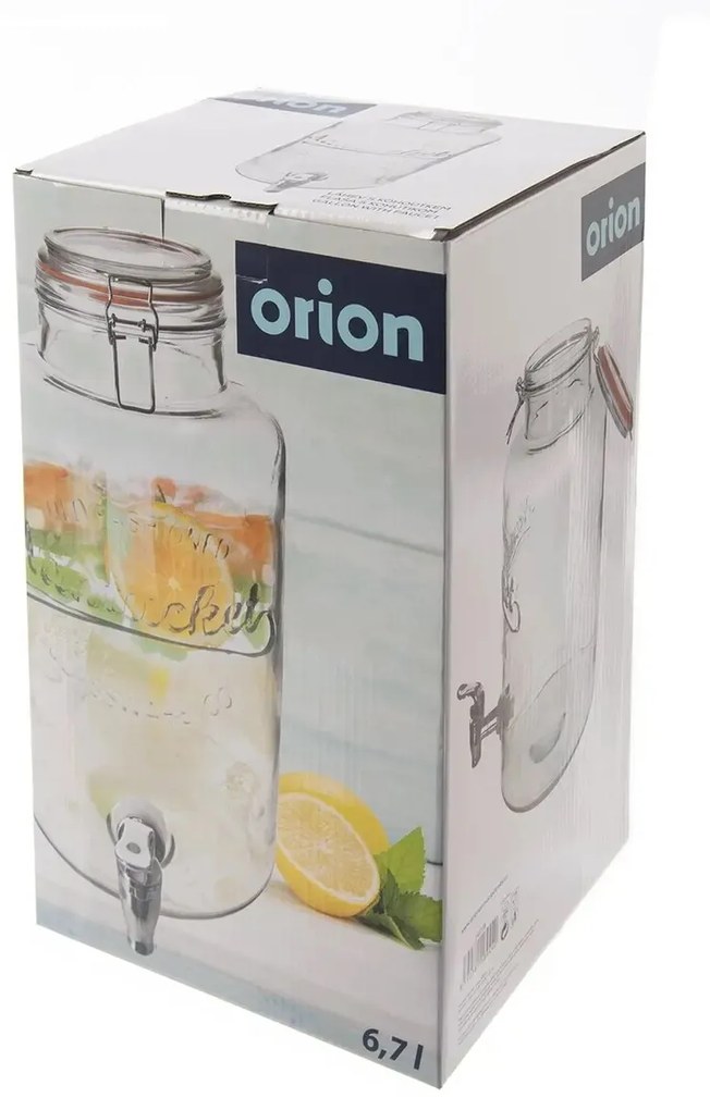 Orion palack üveg+csap, 6,7 l